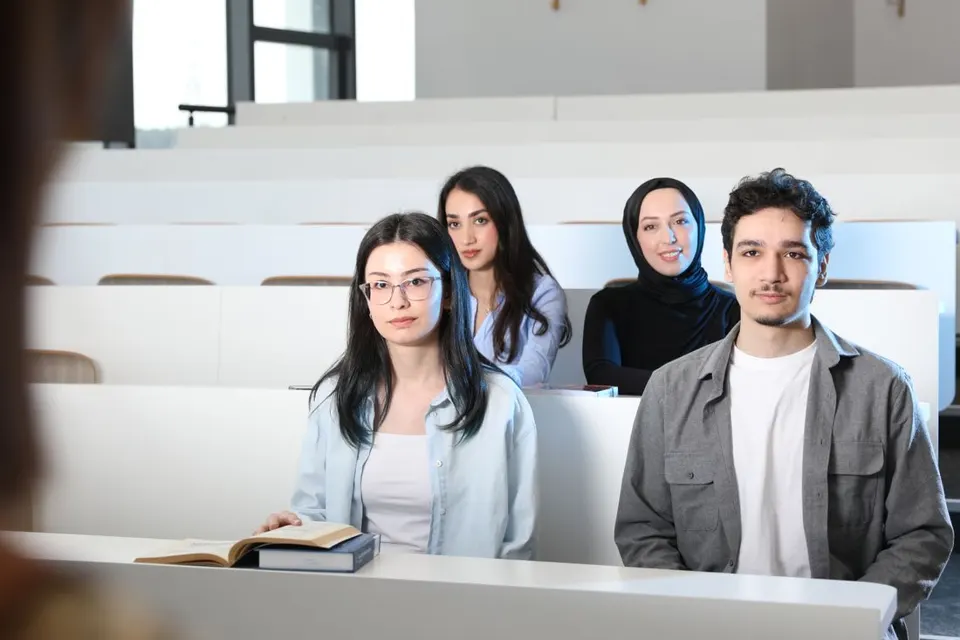 University students sitting in a lecture hall